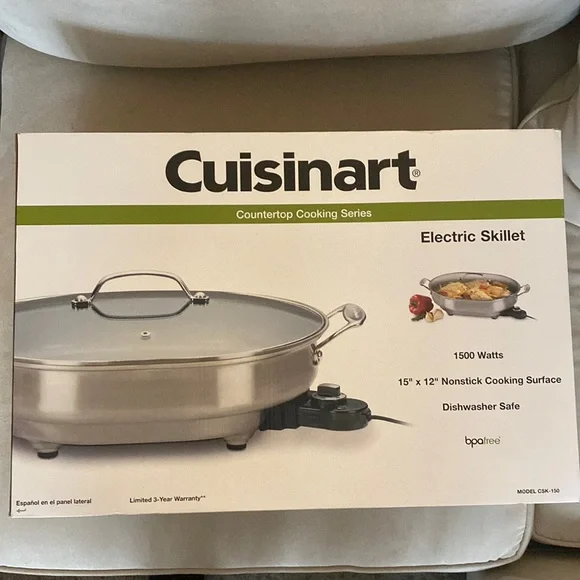 Cuisinart, Kitchen, Nib Cuisinart Electric Skillet Model Csk5